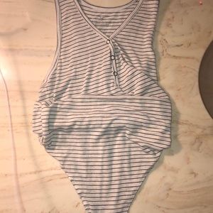 striped one piece